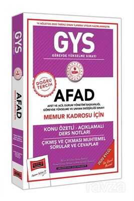 GYS AFAD Memur Kadrosu İçin Konu Özetli Çıkmış ve Çıkması Muhtemel Sorular - 1