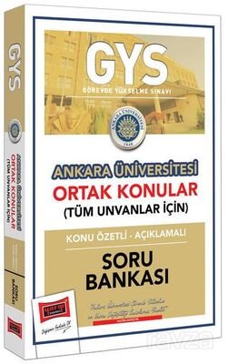 GYS Ankara Üniversitesi Ortak Konular Konu Özetli - Açıklamalı Soru Bankası - 1