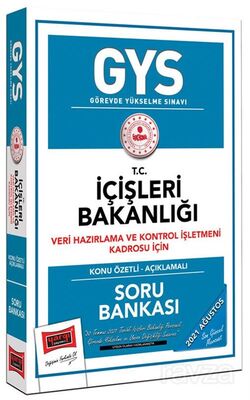 GYS İçişleri Bakanlığı Veri Hazırlama ve Kontrol İşletmeni Kadrosu İçin Konu Özetli Soru Bankası - 1