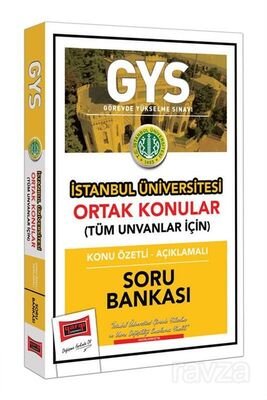 GYS İstanbul Üniversitesi Ortak Konular Konu Özetli - Açıklamalı Soru Bankası - 1