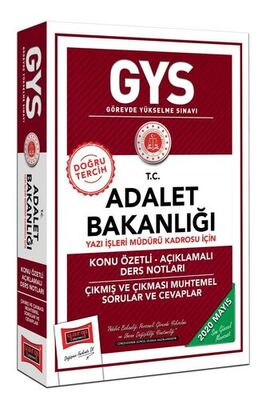 GYS T.C. Adalet Bakanlığı Yazı İşleri Müdürü Kadrosu İçin Konu Özetli Açıklamalı Ders Notları - 1