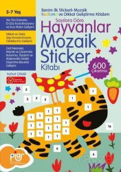 Hayvanlar Mozaik Sticker Kitabı Sayılara Göre 3 - 7 Yaş - Piar Kids