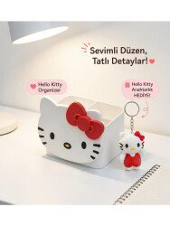 Hello Kitty Kalemlik Organizer Bölmeli Kutu Hello Kitty Anahtarlık Hediyeli - Hobbi Tasarim