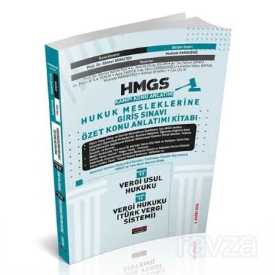 HMGS Özet Konu Anlatımı Vergi Usul Hukuku Vergi Hukuku TVS - 1