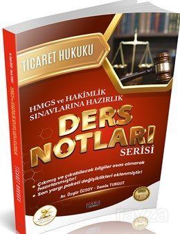Hukal Hmgs-Hakimlik Ticaret Hukuku Ders Notları - Savaş Yayınları
