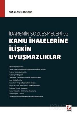 İdarenin Sözleşmeleri ve Kamu İhalelerine İlişkin Uyuşmazlıklar - 1