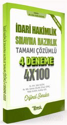 İdari Hakimlik Sınavına Hazırlık Tamamı Çözümlü 4 Deneme - Temsil Kitap