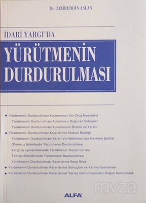 İdari Yargı'da Yürütmenin Durdurulması - 1