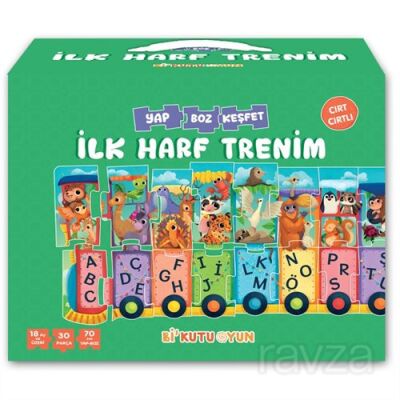 İlk Harf Trenim / Cırt Cırtlı Yapboz ve Kitap Seti - 1