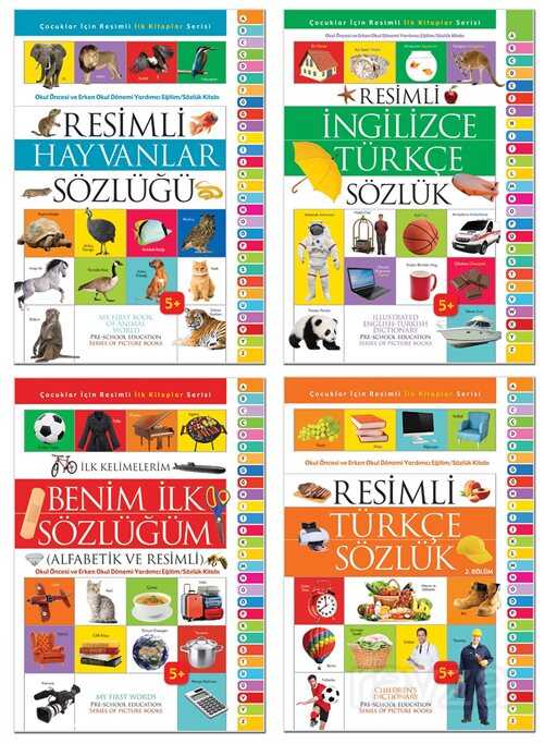 İlk Resimli Sözlükler Seti (4 Kitap) - 1