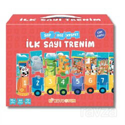 İlk Sayı Trenim - Cırt Cırtlı Yapboz ve Kitap Seti - Bi Kutu Oyun