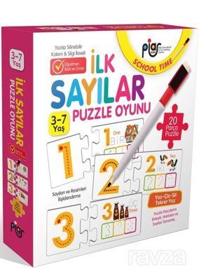 İlk Sayılar Eşleştirme-İlişkilendirme ve Puzzle Oyunu - 1