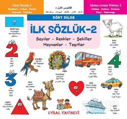 İlk Sözlük 2 / Sayılar-Renkler-Şekiller-Hayvanlar-Taşıtlar (Kod:266) - Uysal Yayınları (İstanbul)