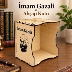 Imam Gazali Külliyati Ahsap Kitap Kutusu | Demonte Kitaplik - Ravzakitap Kampanya