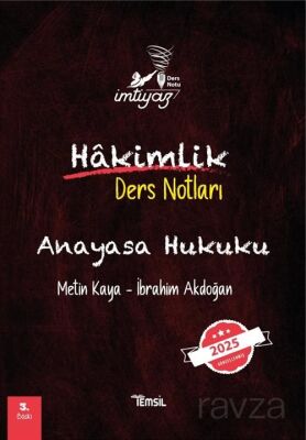 İmtiyaz Anayasa Hukuku Hakimlik Ders Notları - 1