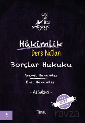 İmtiyaz Borçlar Hukuku Genel Hükümler- Özel Hükümler Hakimlik Ders Notları - 1