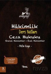 İmtiyaz Ceza Hukuku Genel Hükümler- Özel Hükümler Hakimlik Ders Notları - Temsil Kitap