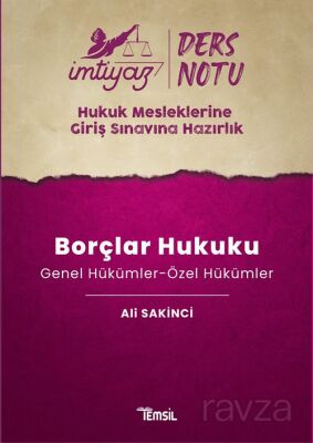 İmtiyaz HMGS Ders Notları Borçlar Hukuku (Genel Hükümler-Özel Hükümler) - 1