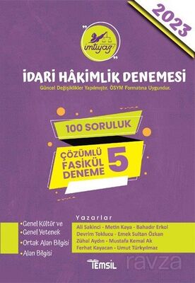 İmtiyaz İdari Hakimlik Denemesi Çözümlü 5 Deneme - 1