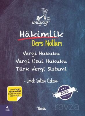 İmtiyaz Vergi Hukuku Vergi Usul Hukuku Türk Vergi Sistemi Hakimlik Ders Notları - 1