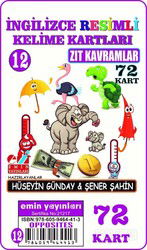İngilizce Resimli Kelime Kartları 12 / Zıt Kavramlar - Emin Yayınları (Bursa)