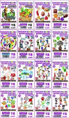 İngilizce Resimli Kelime Kartları Takım (1-16) 1152 Kart - 1