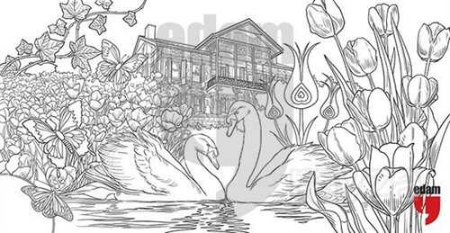 İstanbul Föy Boyama Emirgan (20'li Paket) - Edam Yayınları