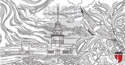 İstanbul Föy Boyama - Kız Kulesi (20'li Paket) - Edam Yayınları