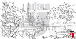 İstanbul Föy Boyama Ortaköy (20'li Paket) - Edam Yayınları