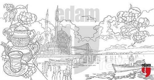 İstanbul Tablo Boyama Serisi 4 - Ortaköy - Edam Yayınları