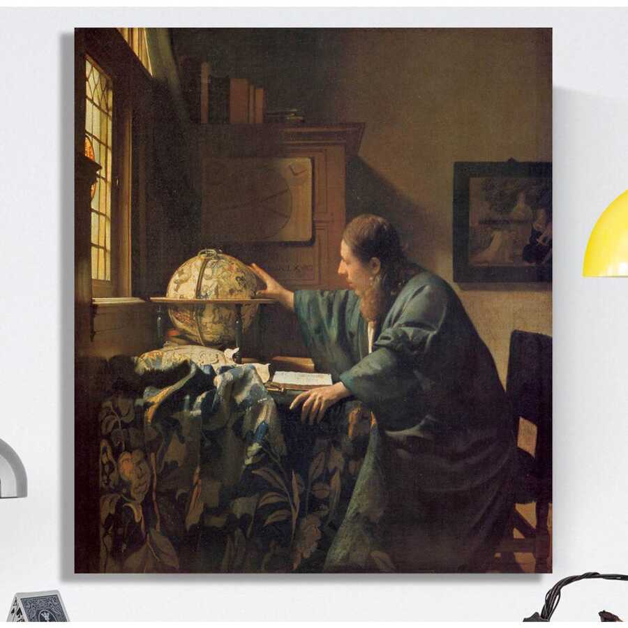 Johannes Vermeer The Astronomer Tablo |80 X 80 cm| - 2