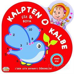 Kalpten Kalbe Çiz Boya - Kırmızı Kitap - 0-6 Yaş Yayınları