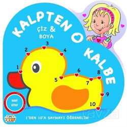 Kalpten Kalbe Çiz Boya - Mavi Kitap - 0-6 Yaş Yayınları