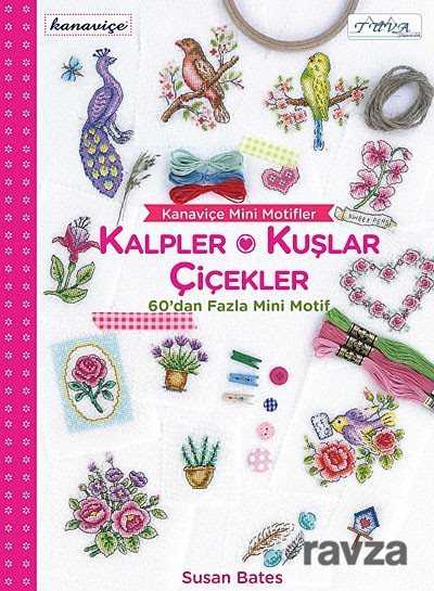 Kanaviçe Mini Motifler / Kalpler-Kuşlar-Çiçekler - Tuva Yayıncılık