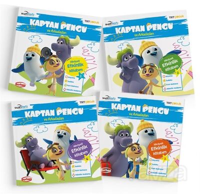 Kaptan Pengu ve Arkadaşları Hikayeli Etkinlik Kitabım Seti (4 Kitap Set) - 1