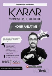 Karar Medeni Usul Hukuku Konu Anlatımı - Temsil Kitap