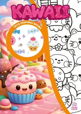 Kawaii / Çıkartmalı Boyama Kitabı - 1