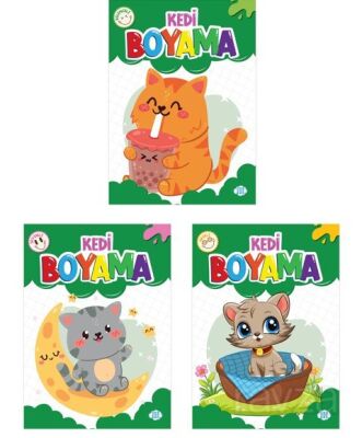 Kedi Boyama Seti (3 Kitap Takım) - 1