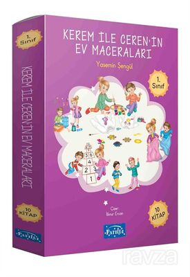 Kerem ile Ceren'in Ev Maceraları (1. Sınıf) (10 Kitap Set) - 1