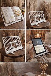 Kitap ve Tablet Standi Siyah 3D Baskı Ayraç Hediyeli - 4
