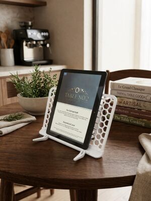 Kitap ve Tablet Standi Beyaz + Ayraç Hediyeli - 2