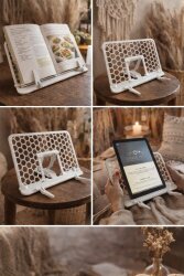 Kitap ve Tablet Standi Beyaz + Ayraç Hediyeli - 4