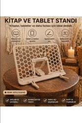 Kitap ve Tablet Standi Sütlü Kahve 3D Baskı Ayraç Hediyeli - Hobbi Tasarim