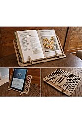 Kitap ve Tablet Standi Sütlü Kahve 3D Baskı Ayraç Hediyeli - 2