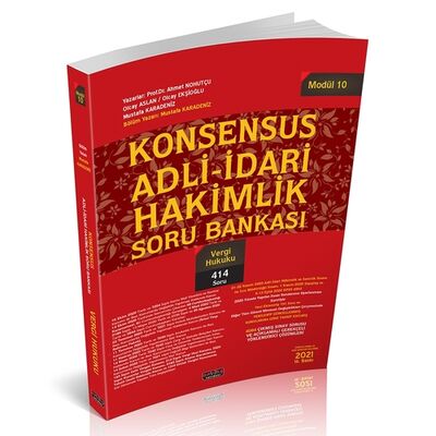 Konsensus Adli İdari Hakimlik Vergi Hukuku Soru Bankası Modül 10 - 1