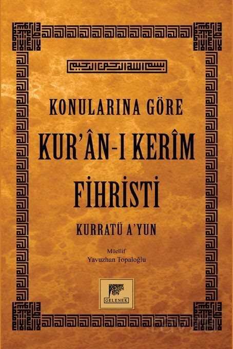 Konularına Göre Kur'an-ı Kerim Fihristi - 1