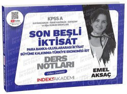 KPSS A Grubu İktisat Son Beşli Video Ders Notları - İndeks Akademi Yayıncılık
