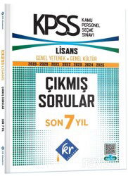 KPSS Genel Yetenek Genel Kültür Çıkmış Sorular Son 7 Yıl Kitapçıkları - KR Eğitim Yayınları