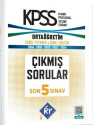 KPSS Genel Yetenek Genel Kültür Ortaöğretim Son 5 Sınav Çıkmış Sorular - KR Eğitim Yayınları