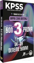 KPSS Önlisans Yapay Zeka Destekli Son 3 Prova - Tasarı Yayıncılık